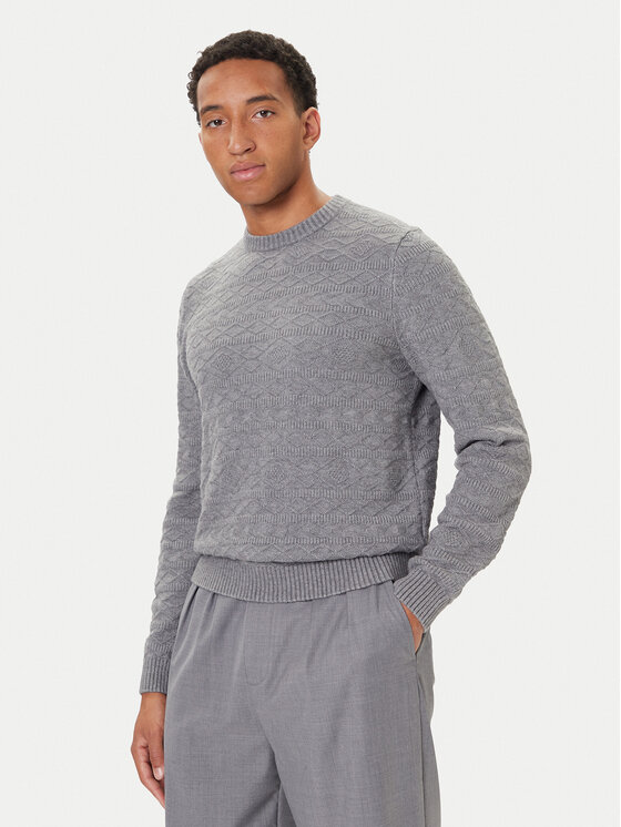 Guess Пуловер M5BR42 Z2ZK2 Сив Regular Fit цвят на ниска цена