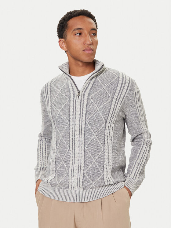 Guess Пуловер M5BR44 Z2ZK2 Сив Regular Fit цвят на ниска цена