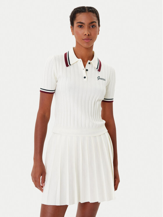 Guess Пуловер V5BP04 Z1152 Бял Regular Fit цвят на ниска цена