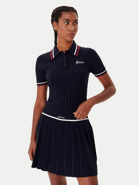 Guess Пуловер V5BP04 Z1152 Тъмносин Regular Fit цвят на ниска цена