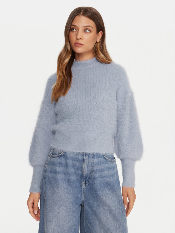 Guess Пуловер W4BR25 Z3BH0 Син Regular Fit цвят на ниска цена