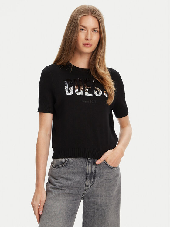 Guess Пуловер W5YR25 Z2NQ2 Черен цвят на ниска цена