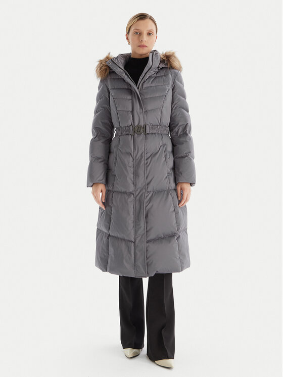 Guess Пухено яке W5BL29 W2802 Сив Regular Fit цвят на ниска цена