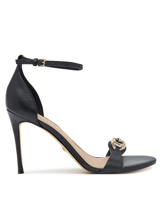 Guess Сандали FLTKAB LEA03 Черен цвят на ниска цена