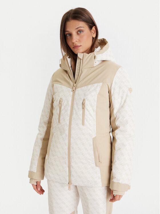 Guess Скиорско яке W5BL77 W3272 Бежов Regular Fit цвят на ниска цена