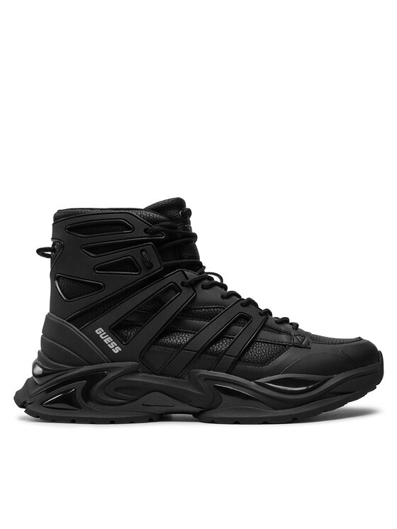 Guess Сникърси Belluno Mid FMTBEM ELE12 Черен цвят на ниска цена
