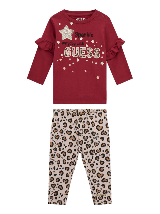 Guess Спортен екип H5BW07 KAVN4 Бордо Regular Fit цвят на ниска цена