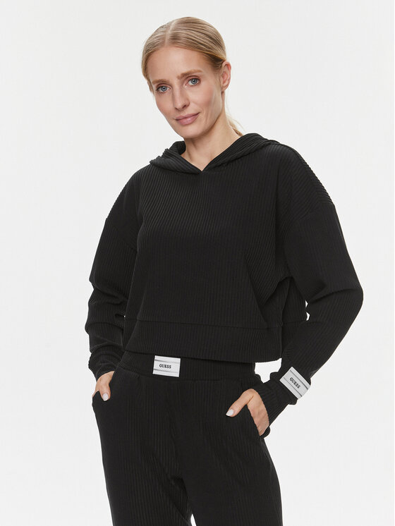 Guess Суитшърт Aislin V4RQ00 KC2T0 Черен Regular Fit цвят на ниска цена