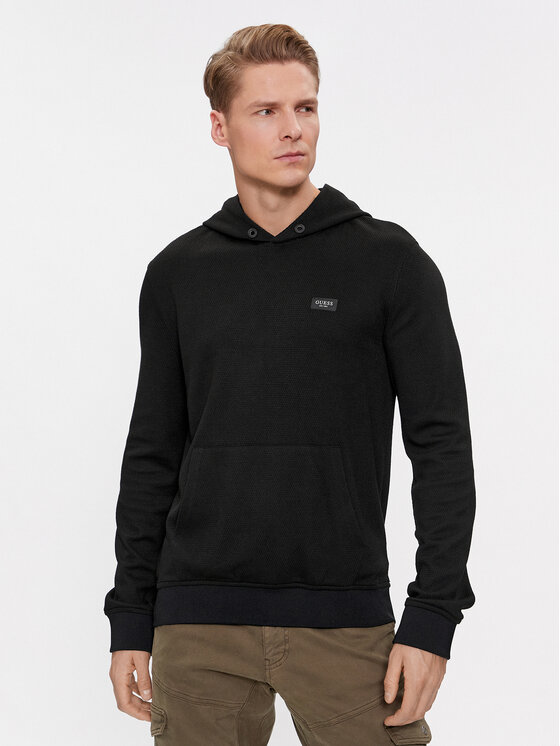 Guess Суитшърт Brand New Tech Stret M4RQ10 KC262 Черен Regular Fit цвят на ниска цена