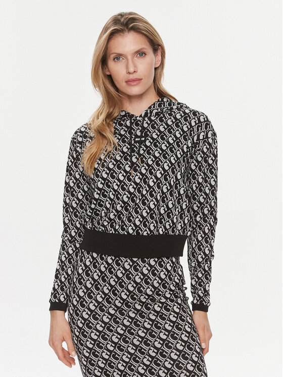 Guess Суитшърт Gl Logo V4RQ13 KC2X2 Черен Regular Fit цвят на ниска цена