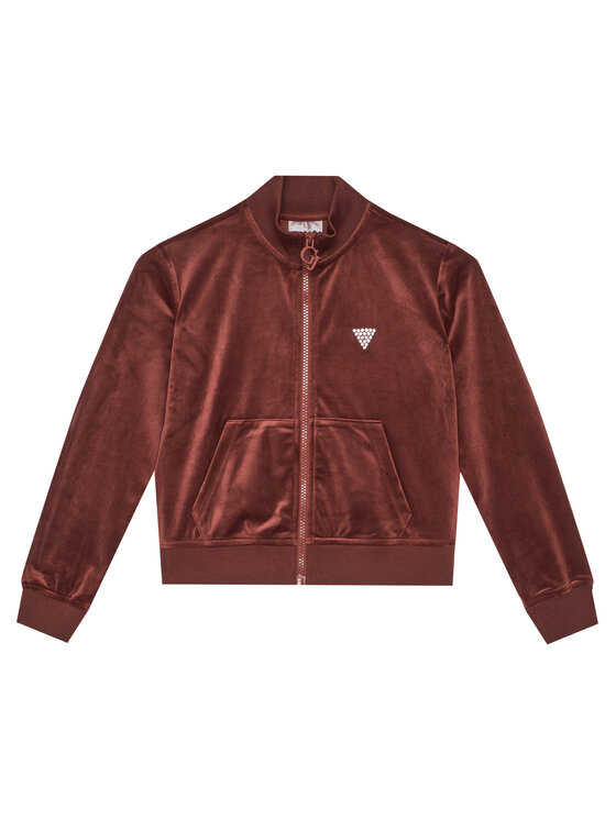 Guess Суитшърт J4RQ22 K0232 Бордо Relaxed Fit цвят на ниска цена