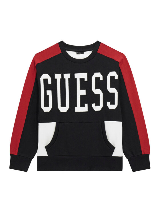 Guess Суитшърт L5BQ01 KAX74 Черен Relaxed Fit цвят на ниска цена