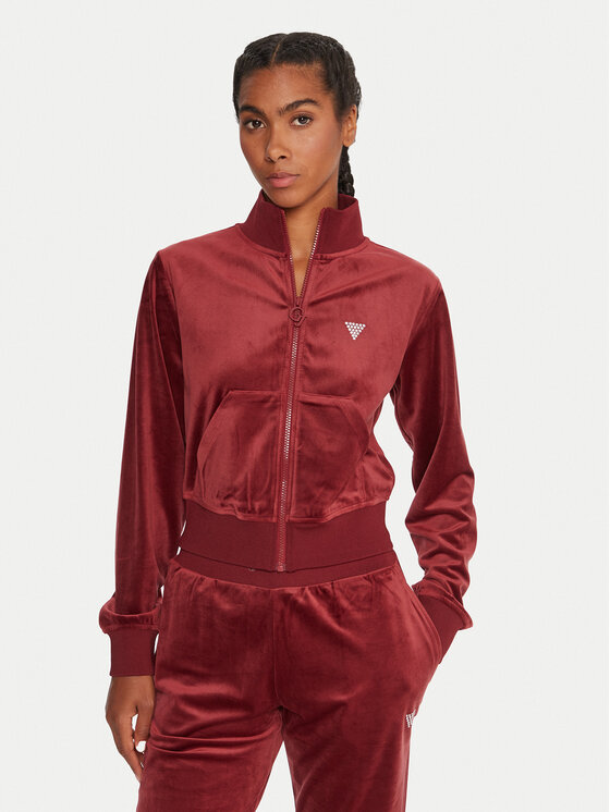 Guess Суитшърт V3BQ22 K0232 Бордо Regular Fit цвят на ниска цена