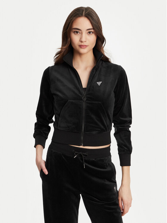 Guess Суитшърт V3BQ22 K0232 Черен Regular Fit цвят на ниска цена