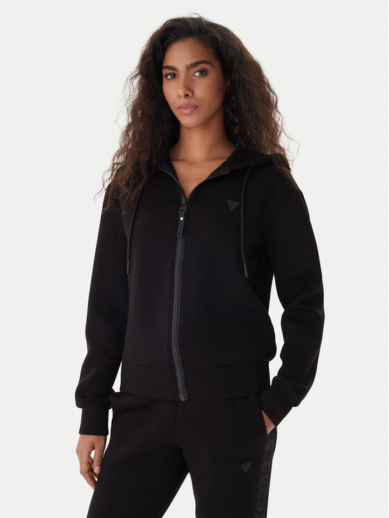 Guess Суитшърт V3RQ11 K7UW2 Черен Regular Fit цвят на ниска цена