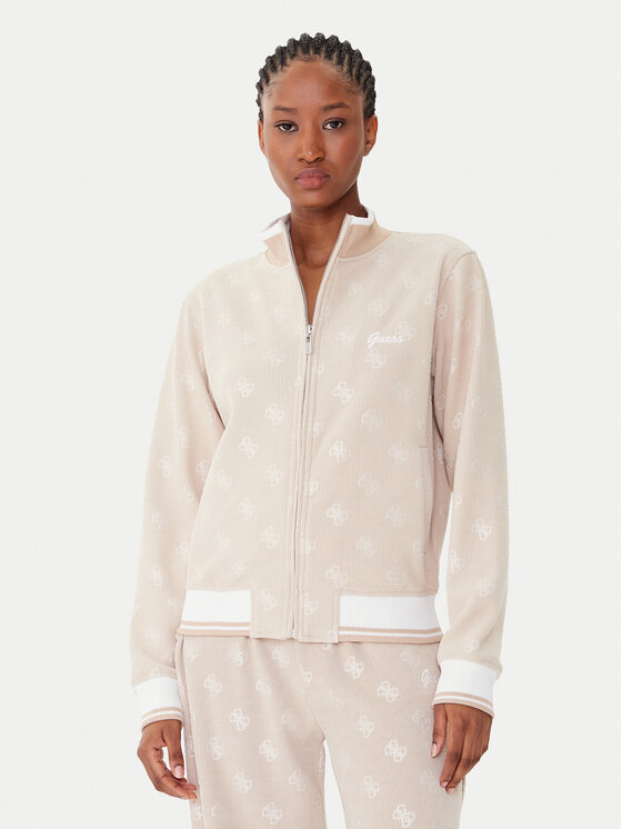 Guess Суитшърт V5BQ01 K1902 Кафяв Regular Fit цвят на ниска цена