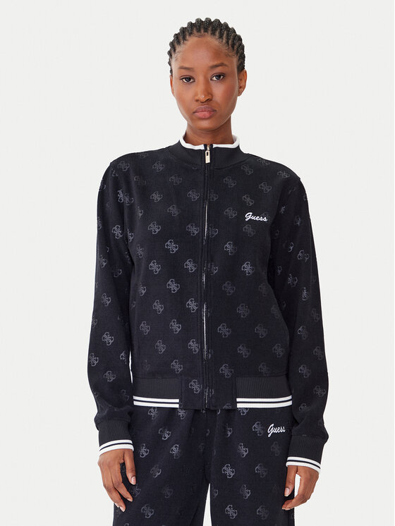 Guess Суитшърт V5BQ01 K1902 Черен Regular Fit цвят на ниска цена