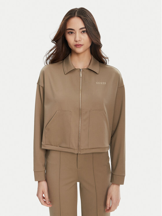 Guess Суитшърт V5YL08 KCX42 Кафяв Regular Fit цвят на ниска цена