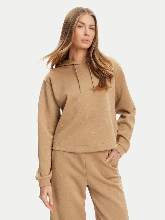 Guess Суитшърт V5YQ04 KBSL2 Бежов Regular Fit цвят на ниска цена