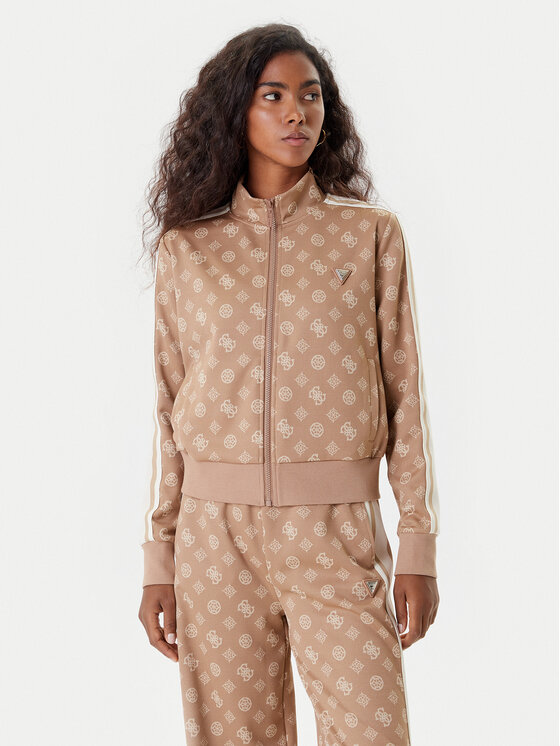 Guess Суитшърт V5YQ07 K0282 Кафяв Regular Fit цвят на ниска цена