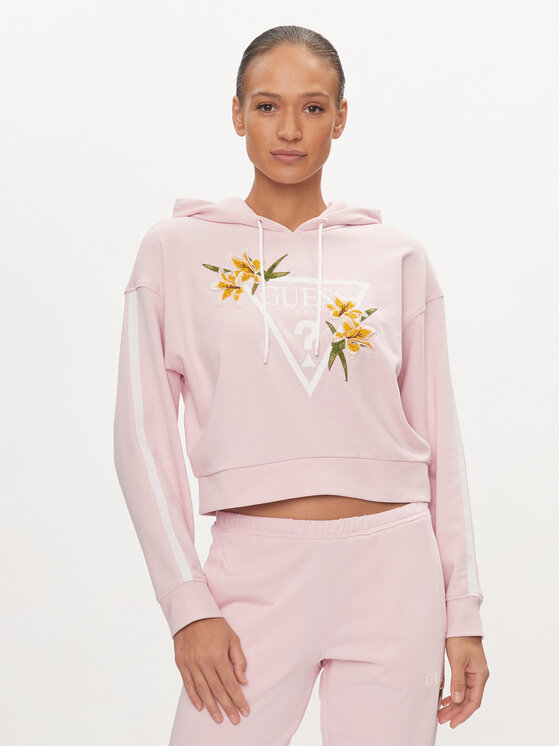 Guess Суитшърт Zoey V4GQ04 KC6V1 Розов Regular Fit цвят на ниска цена