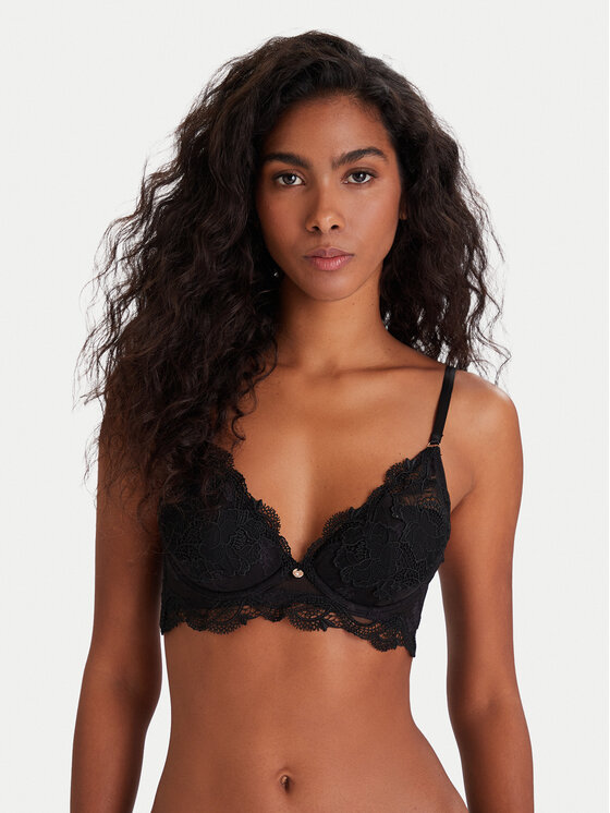 Guess Сутиен с банели O5YC03 KCVX0 Черен цвят на ниска цена