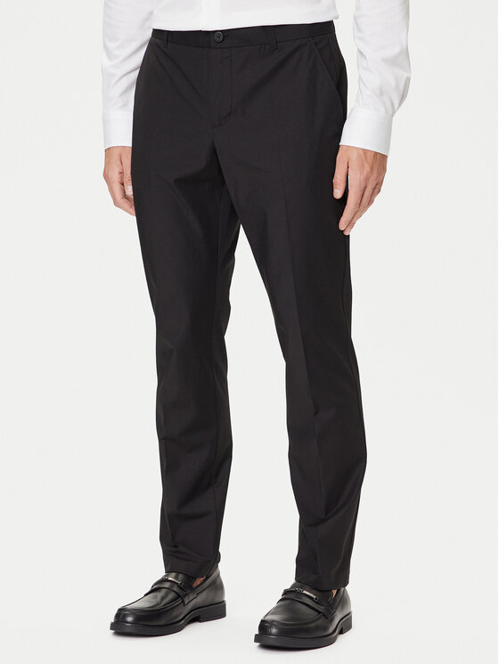 Guess Текстилни панталони M4YB01 WG9Z2 Черен Regular Fit цвят на ниска цена