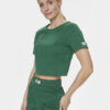 Guess Тишърт Anneka Crop Tee V4RI02 KC2U2 Зелен Cropped Fit цвят на ниска цена