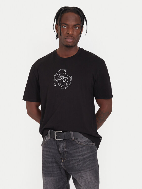 Guess Тишърт M5BI76 I3Z14 Черен Relaxed Fit цвят на ниска цена
