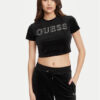 Guess Тишърт V3BI01 K0232 Черен Regular Fit цвят на ниска цена