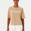 Guess Тишърт V5YI02 I3Z14 Бежов Boxy Fit цвят на ниска цена