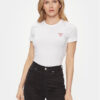 Guess Тишърт W2YI44 J1314 Бял Slim Fit цвят на ниска цена