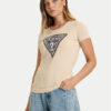 Guess Тишърт W5BI15 J1314 Бежов Slim Fit цвят на ниска цена