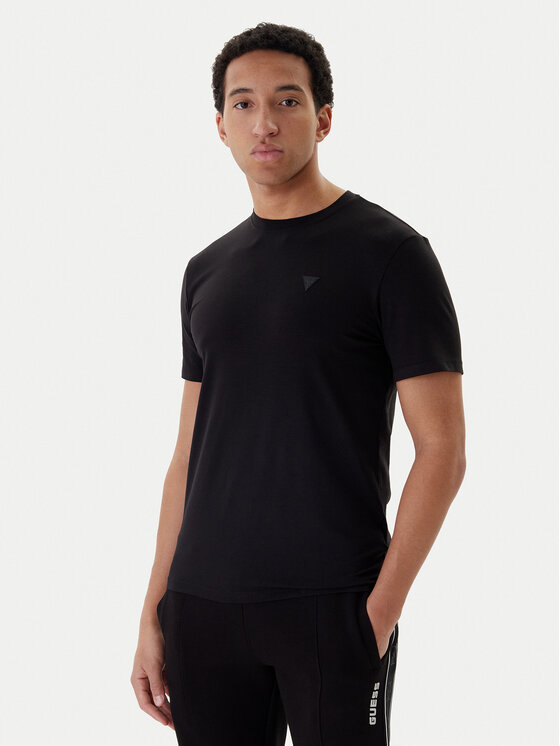 Guess Тишърт Z2YI12 JR06K Черен Regular Fit цвят на ниска цена