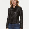Guess Яке от имитация на кожа Olivia Moto Jacket W3YL25 WFIR2 Черен Regular Fit цвят на ниска цена