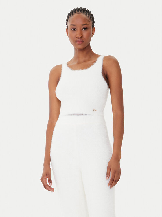 Guess топ O5BR01 Z1282 Екрю Regular Fit цвят на ниска цена