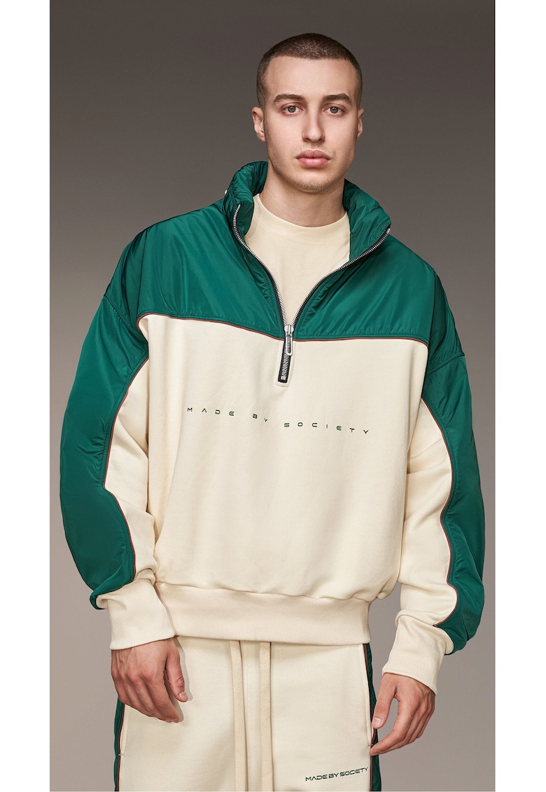 H16718 Sweatshirt With Colorblock Design Made By Society