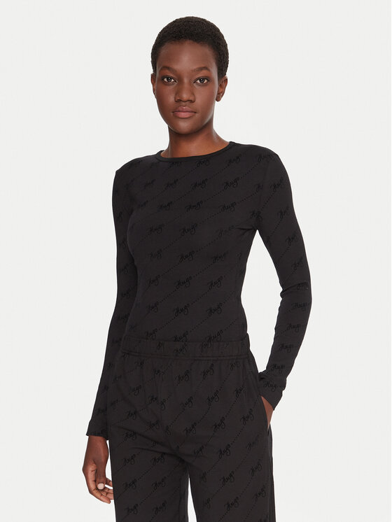 HUGO Боди Lokky 50549795 Черен Regular Fit цвят на ниска цена