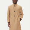 HUGO Вълнено палто Mintrax2541 50546551 Бежов Regular Fit цвят на ниска цена