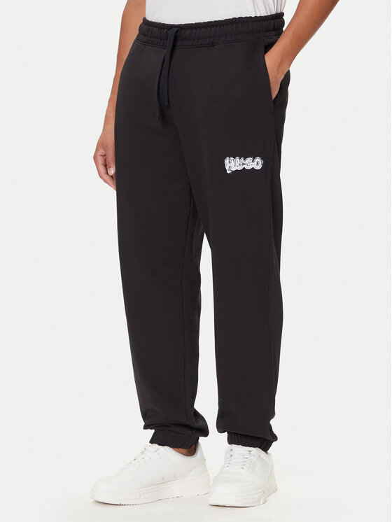 HUGO Долнище анцуг Nyrotro 50549779 Черен Loose Fit цвят на ниска цена