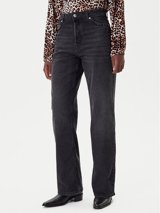 HUGO Дънки 50546496 Черен Wide Leg цвят на ниска цена