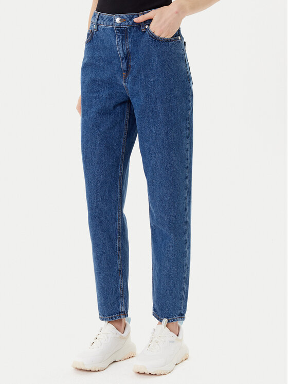 HUGO Дънки Garlene 50542462 Син Mom Fit цвят на ниска цена