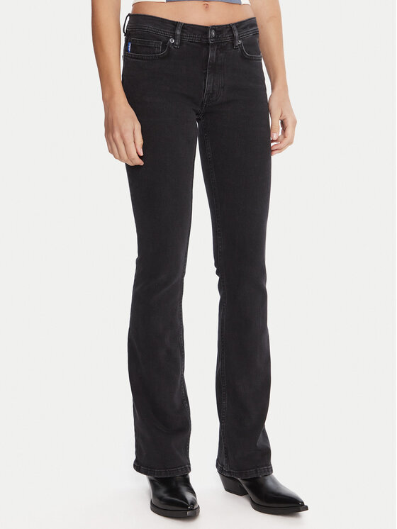 HUGO Дънки Getti_B 50546332 Черен Flare Fit цвят на ниска цена