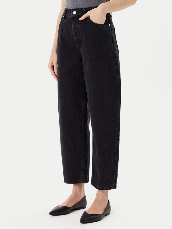 HUGO Дънки Gimine_3 50544027 Черен Mom Fit цвят на ниска цена