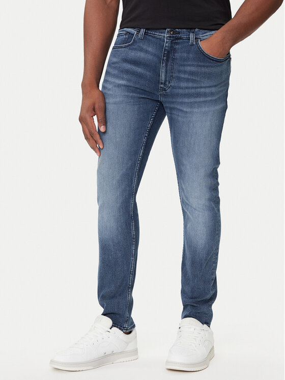 HUGO Дънки Zane 50541551 Тъмносин Extra Slim Fit цвят на ниска цена