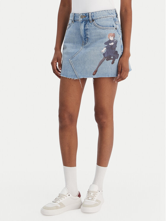 HUGO Дънкова пола Gadele 50557549 Син Regular Fit цвят на ниска цена