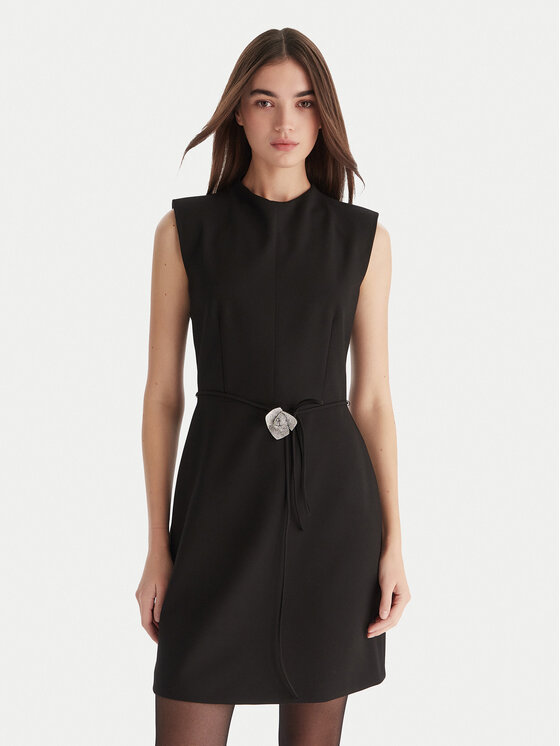 HUGO Коктейлна рокля Kelendi 50547655 Черен Slim Fit цвят на ниска цена