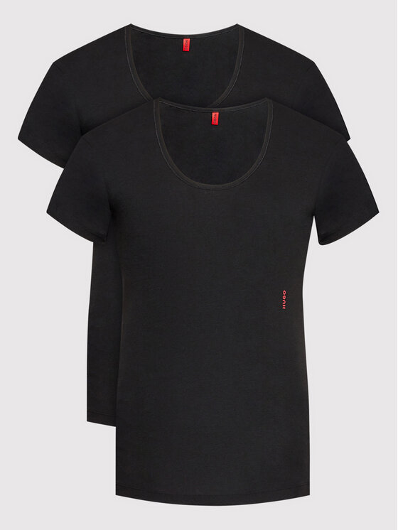 HUGO Комплект тениски Twin 50469660 Черен Regular Fit цвят на ниска цена