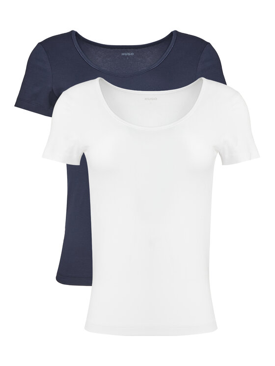 HUGO Комплект тениски Twin 50545688 Бял Regular Fit цвят на ниска цена