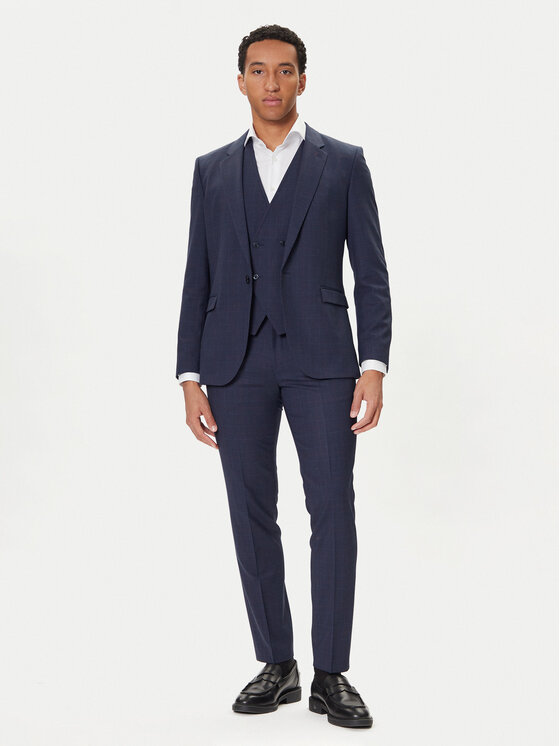 HUGO Костюм Arti/Hesten242V1X 50547314 Тъмносин Extra Slim Fit цвят на ниска цена